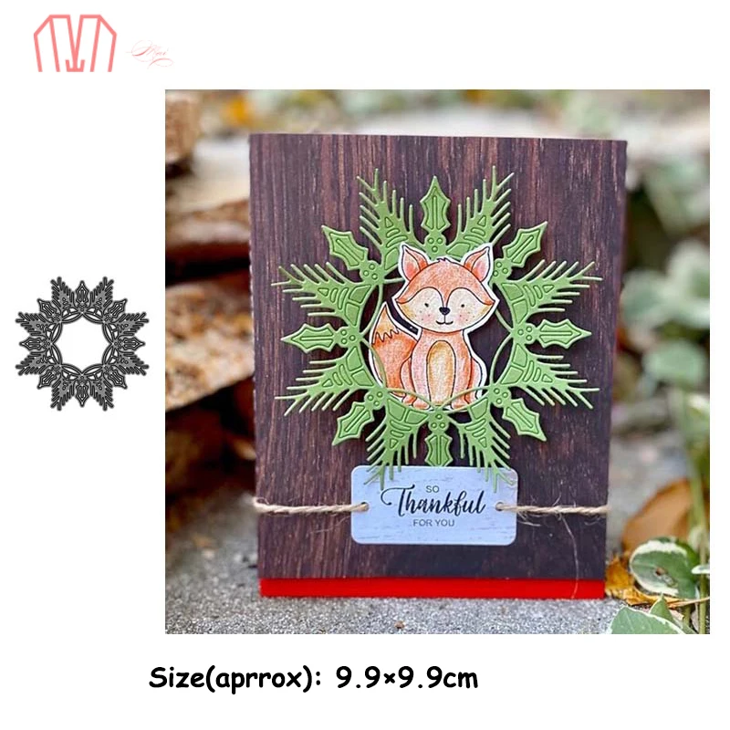 Маи Рождество лист кольцо металлические Вырубные штампы трафареты для DIY