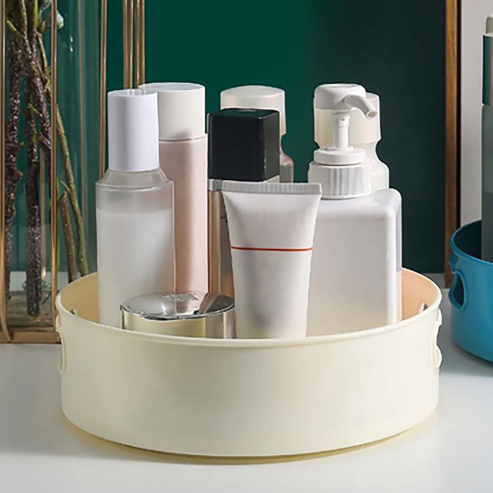 Повернуть для хранения Коробка многоцелевой лоток Кухня полка коробка Ванная