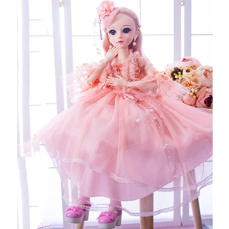 As picture 60 см BJD кукла с принцессой одежда аксессуары подвижные Соединенные 1/3 куклы свадебное платье Игрушки для девочек подарок - Цвет: As picture
