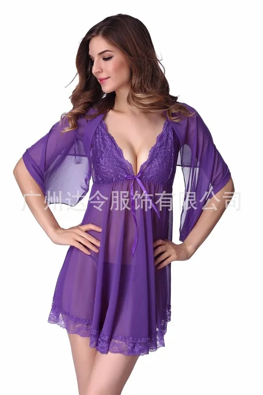 

Sexy Lingerie Sexy Pajamas Sexy Intimate Wear Nightwear Gauze Cosplay Lingerie Lace Solid Polyester