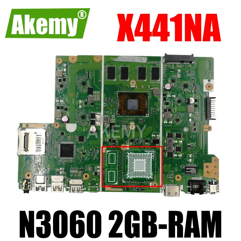 

Akemy X441NA Laptop Motherboard For Asus X441N X441NA F441N Laptop mainboard W/ N3060 2GB-RAM