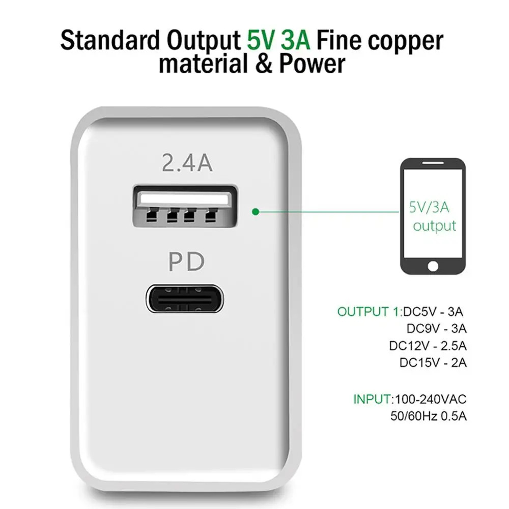 AIREACH 36 Вт Быстрая зарядка 3 0 USB зарядное устройство QC3.0 QC Тип C PD вилка мобильный