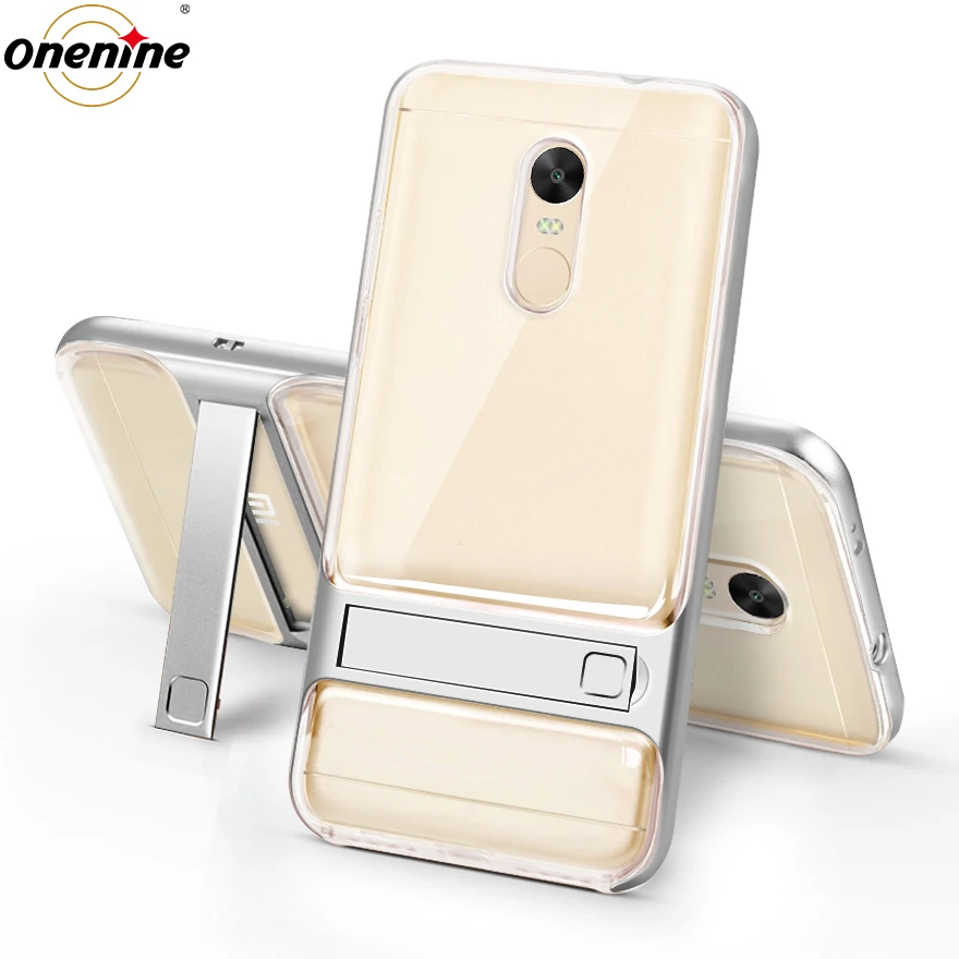 Задняя крышка телефона для Xiaomi Redmi Note 4X, чехол, 3D подставка, PC, TPU, 360, защитный силиконовый чехол, Note 4 Global Ver, Note4X, Note4 - Цвет: Crystal Silver