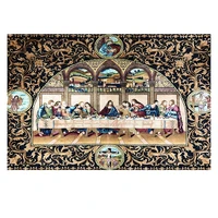 3x2 3 new design the last supper hand knotted tapestry hot sale silk carpet decation wall room