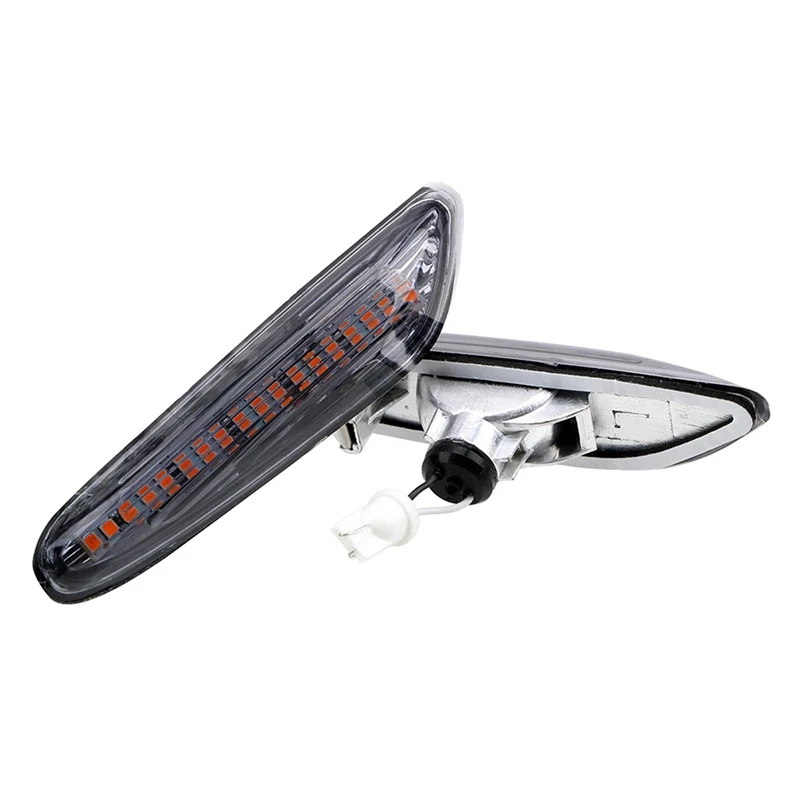 

2PCS Car Light LED Dynamic Flowing Turn Signal Side Light Blinker Lamp for BMW- X1 X3 E46 E60 E61 E81 E82 E88 E90 E91