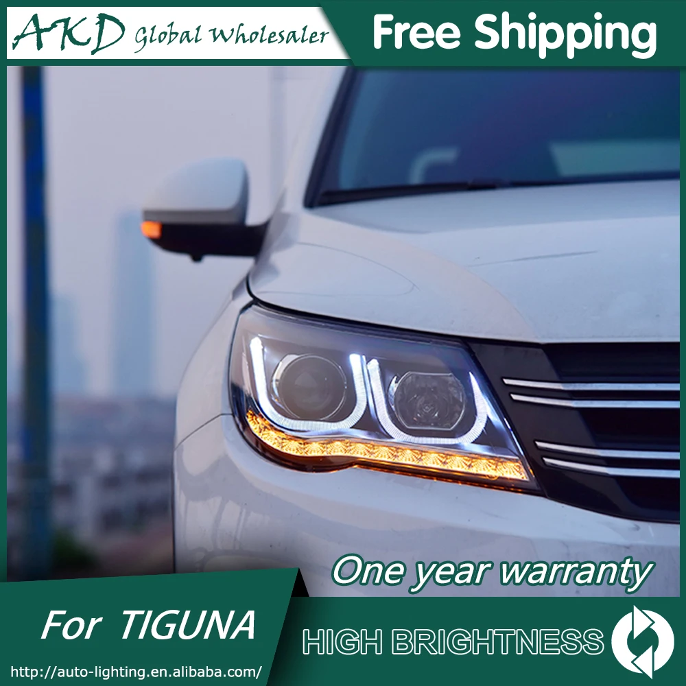 Фары для автомобиля VW Tiguan 2009 2012 DRL дневные ходовые огни Головной фонарь