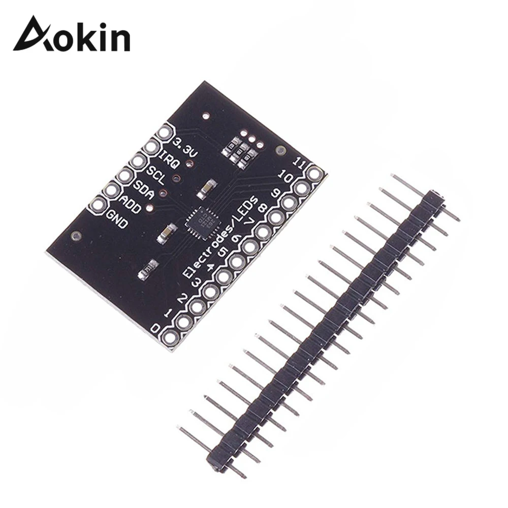 

Aokin MPR121 Breakout v12 Proximity Capacitive Touch Sensor Controller Keyboard Development Board