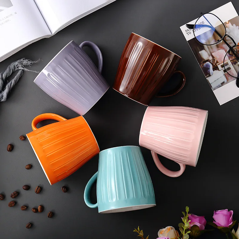 Originality Ceramic Pure Color Coffee Mugs Breakfast Milk Cup Japanese Concise Ceramics Cappuccino Cups Black Tea Teacup | Дом и сад