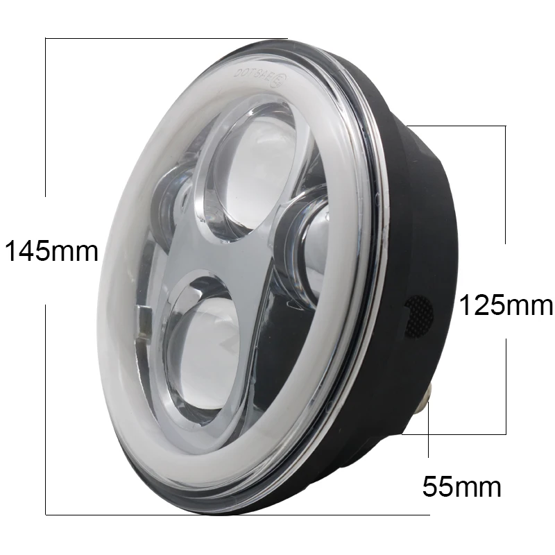 5 75 дюймовый светодиодный проектор фары Halo Ring DRL Angel Eye для Sportster Touring Super Glide Dyna 3/4