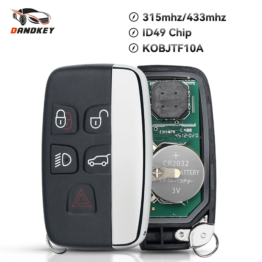 

Dandkey 315Mhz 434MHz Car Remote Smart Key ID49 Chip For Land Rover Discovery 4 Freelander Range Rover Sport Evoque KOBJTF10A