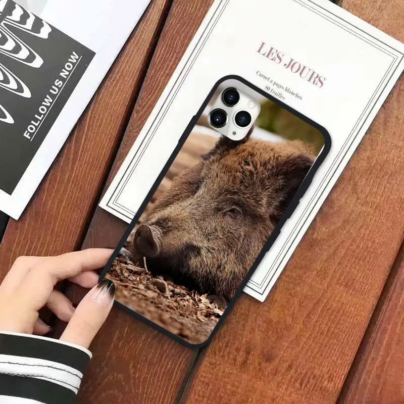

Wild Boar horror animal Phone Case for iPhone 11 12 mini pro XS MAX 8 7 6 6S Plus X 5S SE 2020 XR