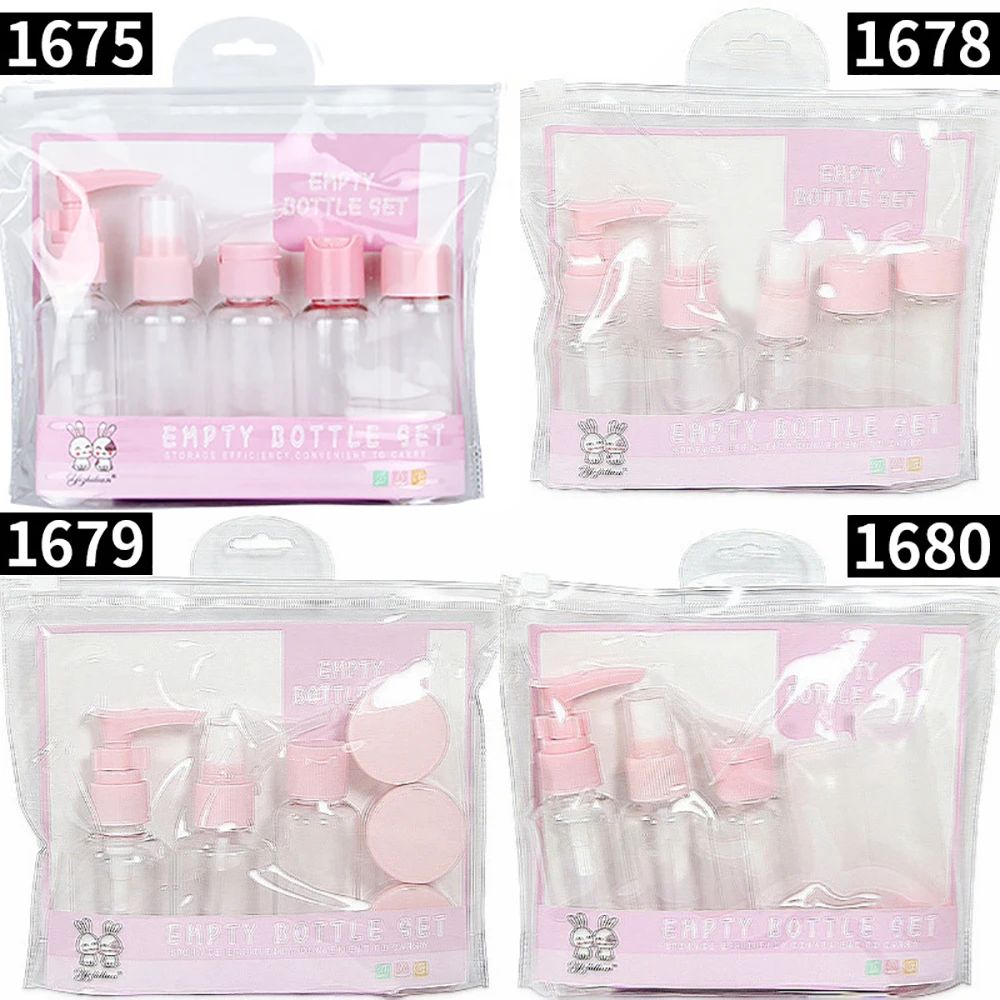 

8-piece Plastic Spray Cosmetic Bottle Can Be Refilled And Can Be Customized Logo