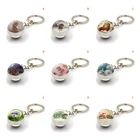 Милый подвесной брелок с кабошоном, украшение времени, стеклянный шар, металлический брелок, металлический брелок, анимационный аксессуар