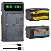 batmax np f750 np f770 battery with led indicatorled dual charger for led video light yongnuo godox yn300air ii yn300 iii yn600