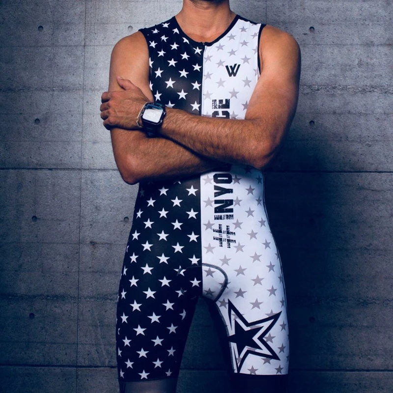 Мужской скоростной костюм для езды на велосипеде одежда и триатлоне Трикотажный