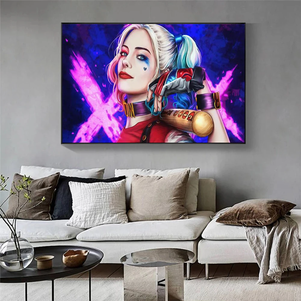 

Beautiful Girl Canvas Art Posters And Prints Graffiti Art Paintings of Girl Moive Art Pictures Wall Art Cuadros Home Decor