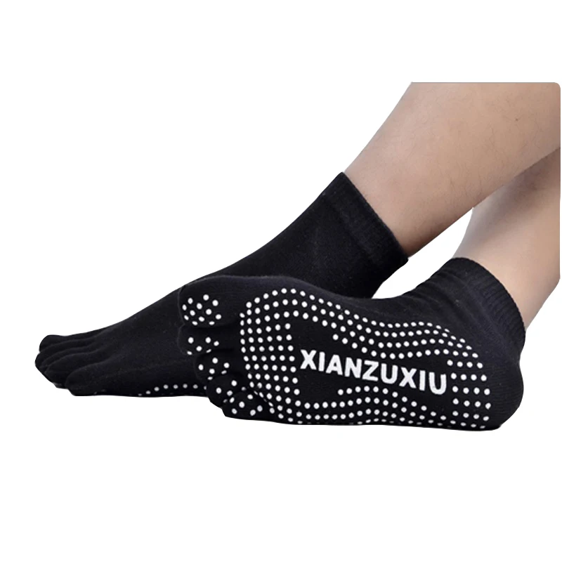 1 пара/лот мужские массажные носки с пальцами зима/осень хлопок дышащая