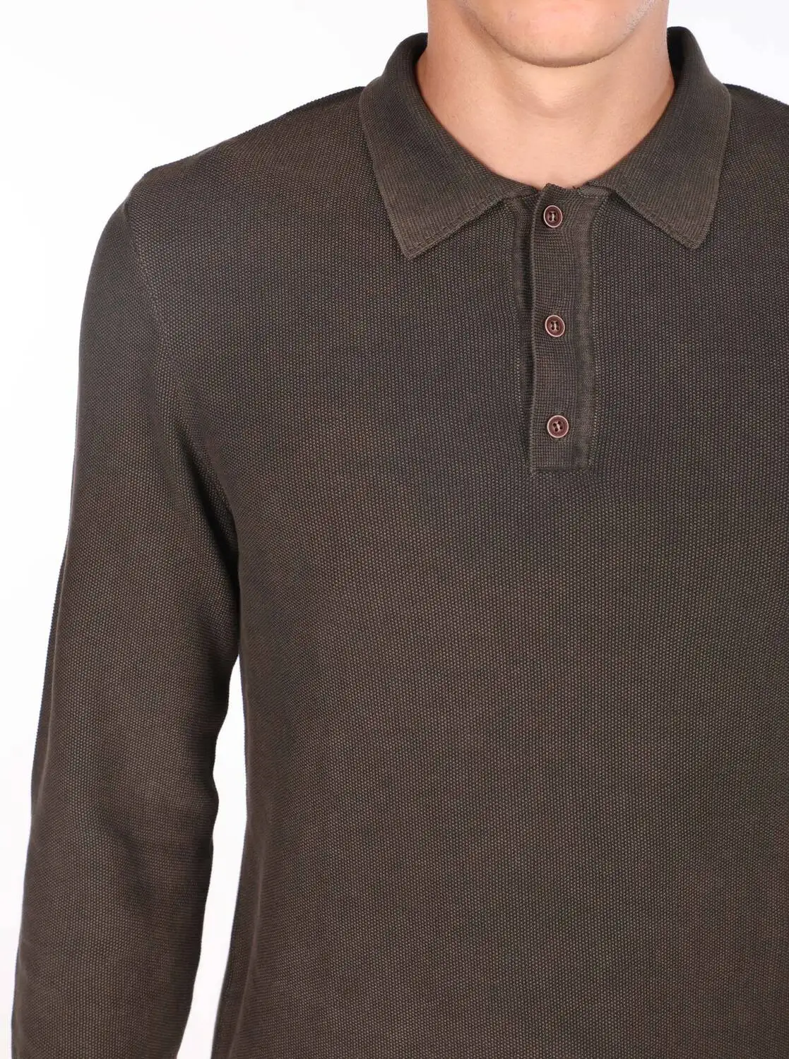 

Mens Brown Polo Neck Sweater