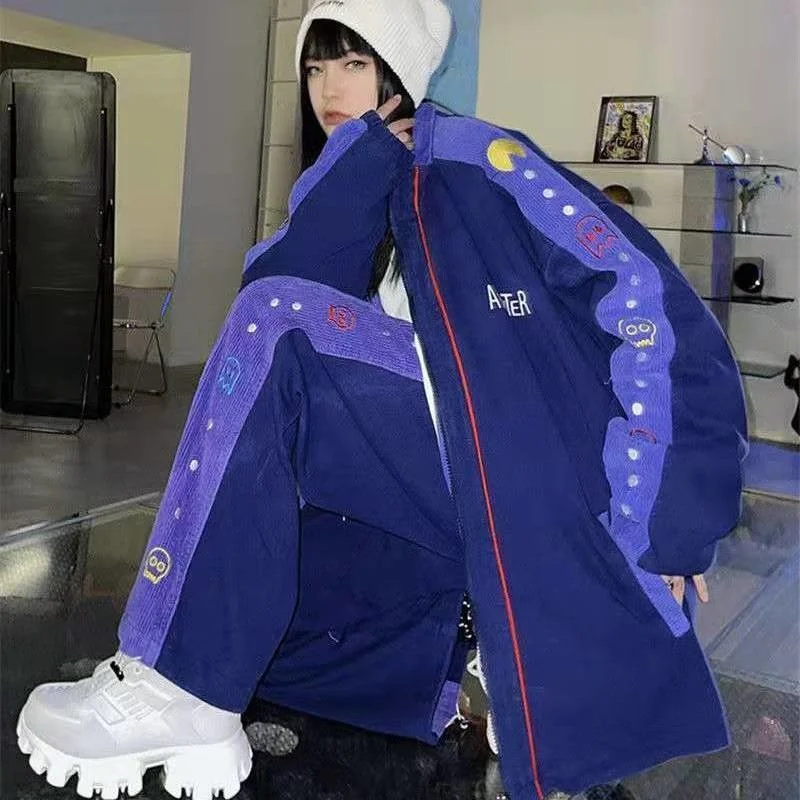 Y2k весенне-осенняя уличная одежда куртка и штаны для женщин новинка 2021 свободный