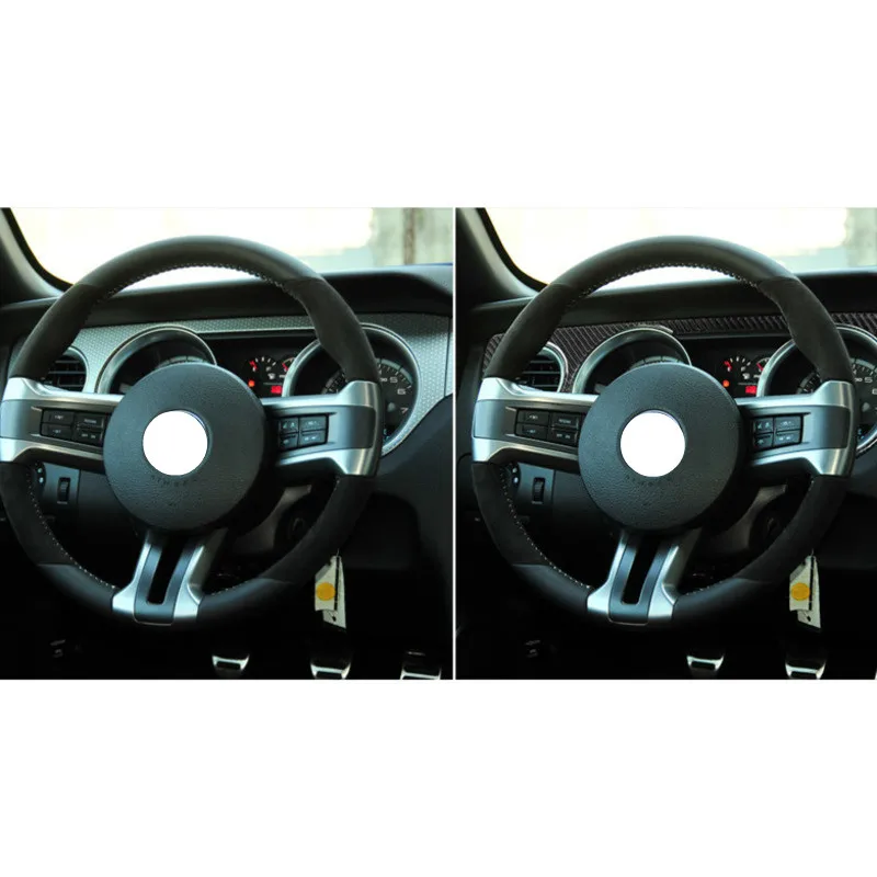 

Fit for Ford Mustang09-13carbon fiber interior left air outlet instrument panel 2pieces of Interior modification car accessories