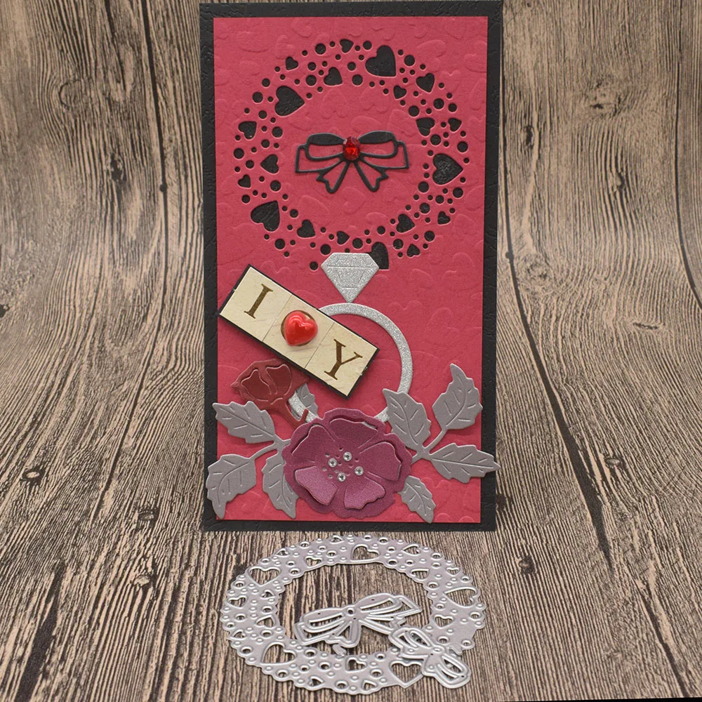 Металлические режущие штампы в форме сердца для скрапбукинга карты альбома