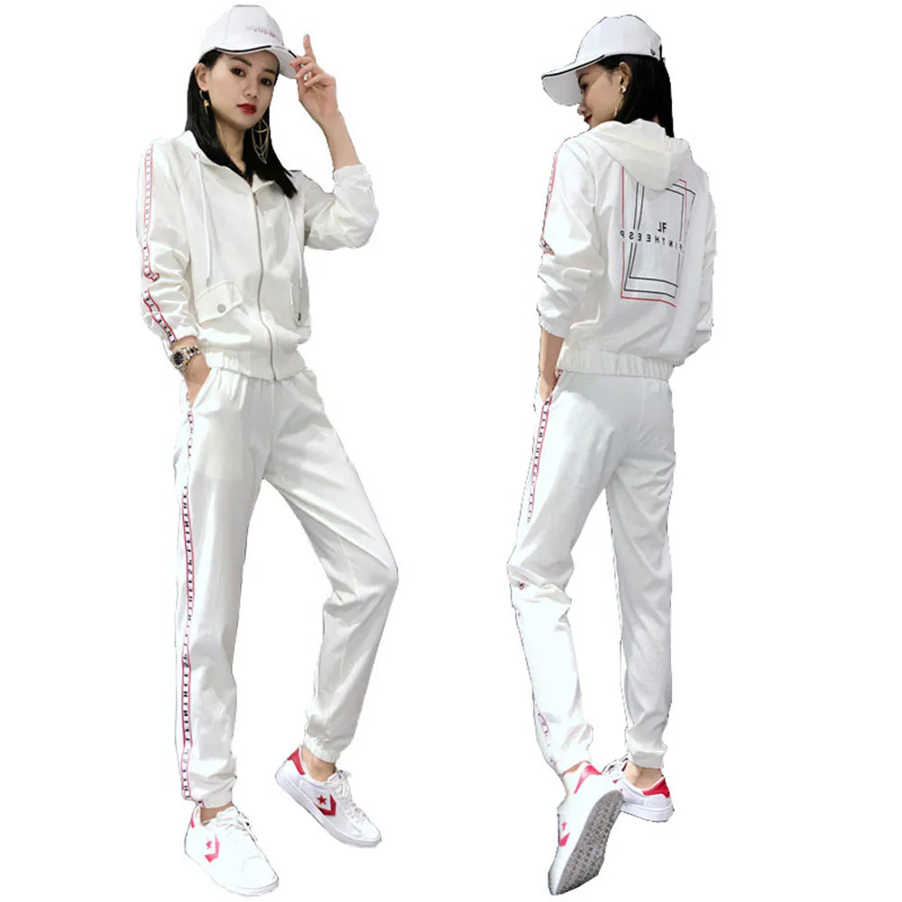 

Women Zipper Sports Suit Outdoor Fitness Sets Fashion Street Dancing Jogging Clothes Gym Running Tracksuit Exercise Sportswear
