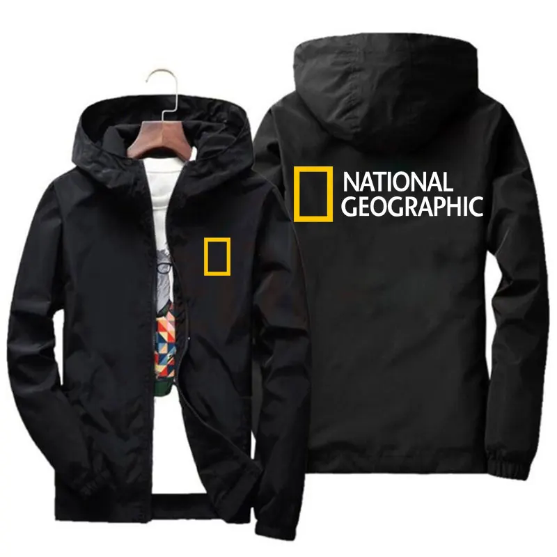 

National Geographic Jacket Mens Survey Expedition Scholar Top Jacket Mens Fashion Outdoor Clothing Funny windbreaker hoodie