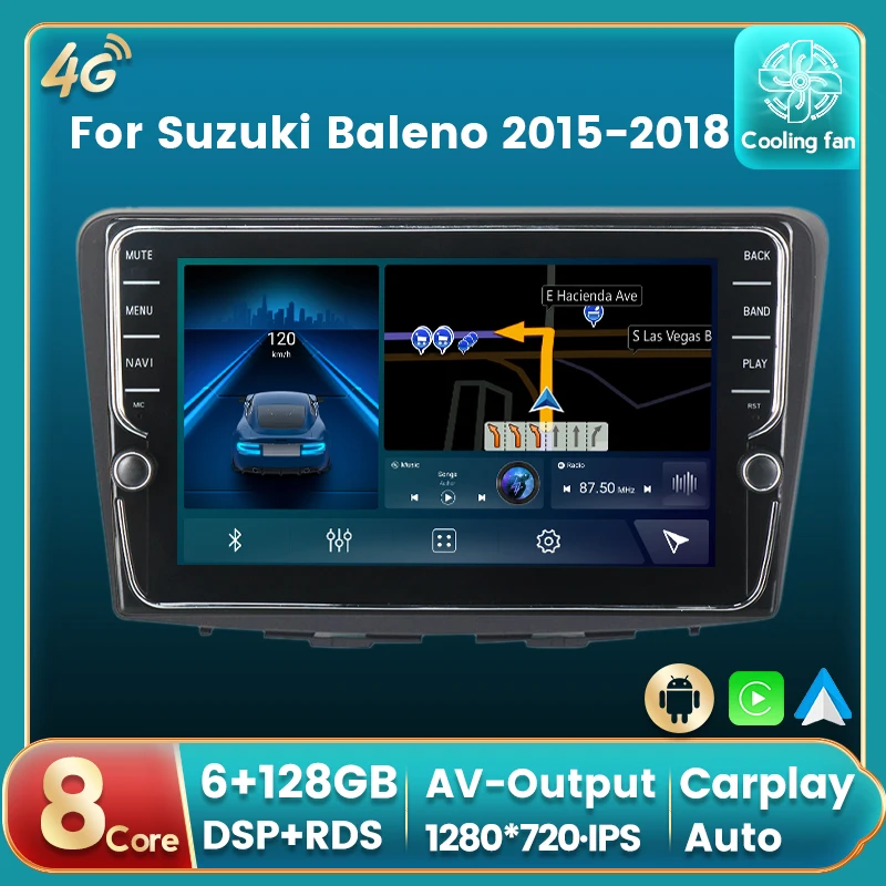

Android 11 4G LTE DSP RDS для Suzuki Baleno 2015-2018 автомобильное радио, автомобильный мультимедийный DVD-плеер, GPS-навигация, автомобильный carplay IPS BT