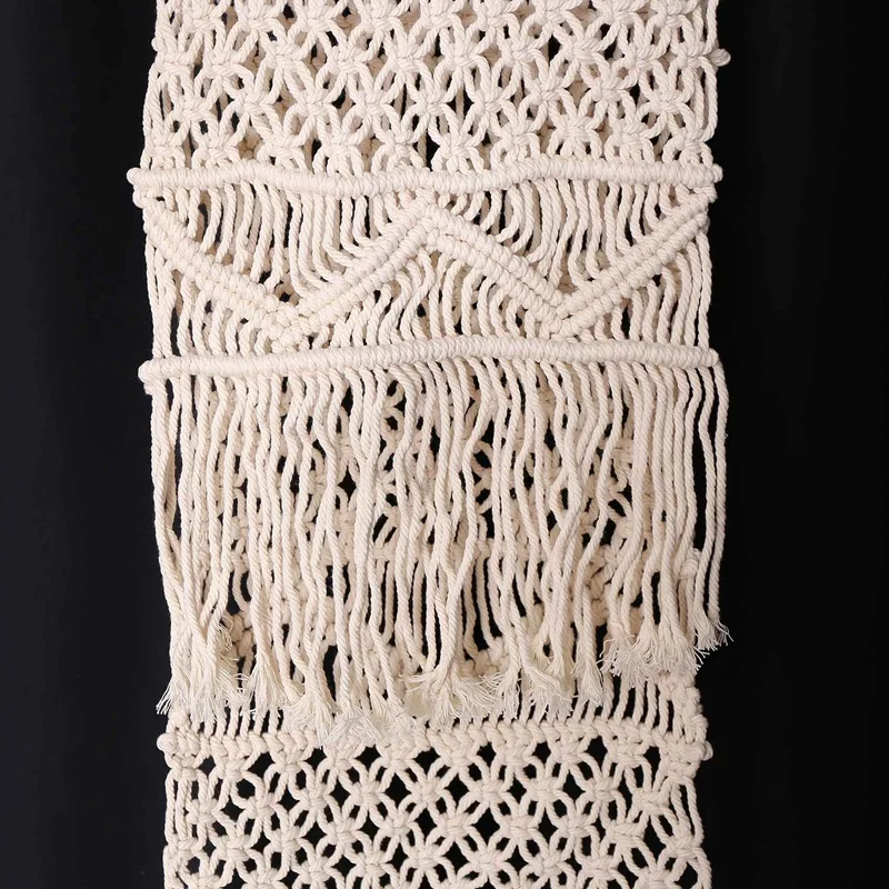 

Macrame Table Runner Handmade Macrame Table Runner Gorgeous Handwoven Wedding Table Decoration Wedding Table Runner with Long Ta