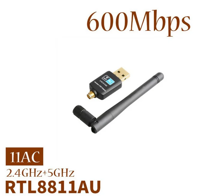 ThousnadX USB WI FI адаптер 600 Мбит/с wi fi телевизионные антенны пк сетевой карты Dual Band 2 4 + 5 8