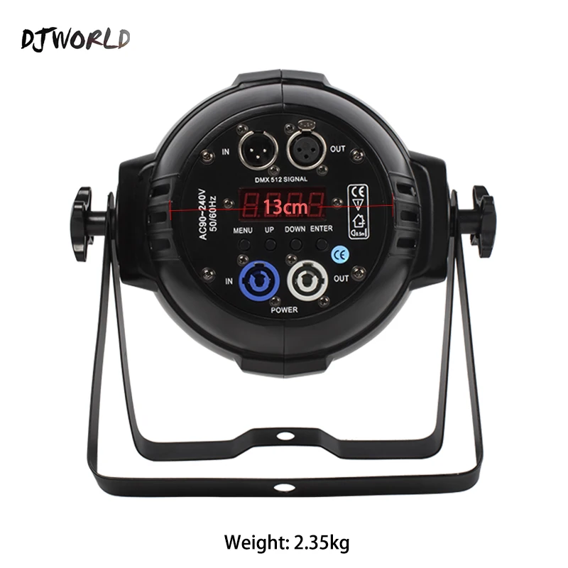Djworld светодиодный светильник 18x18 Вт алюминиевый сценический Par RGBWA + UV 6 в 1 DMX 512 Powercon