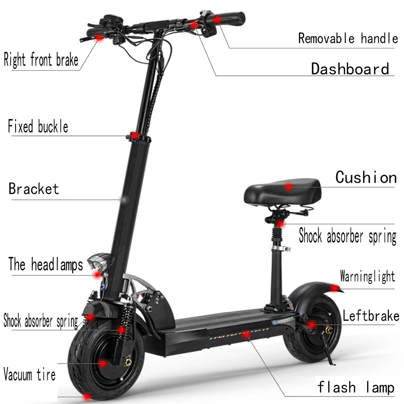 

Folding electric scooter portable lithium battery commuter European standard