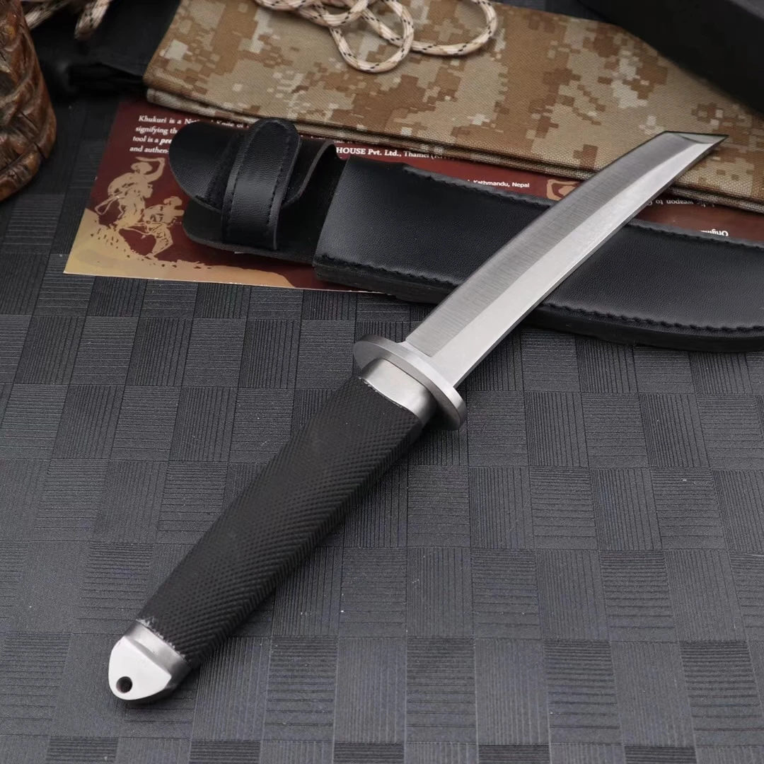 

Cold Steel Fixed Blade Knife 56HRC Outdoor Knives Straight Cool Knight Camping Hunting Survival Tactical Leather Knife Kover