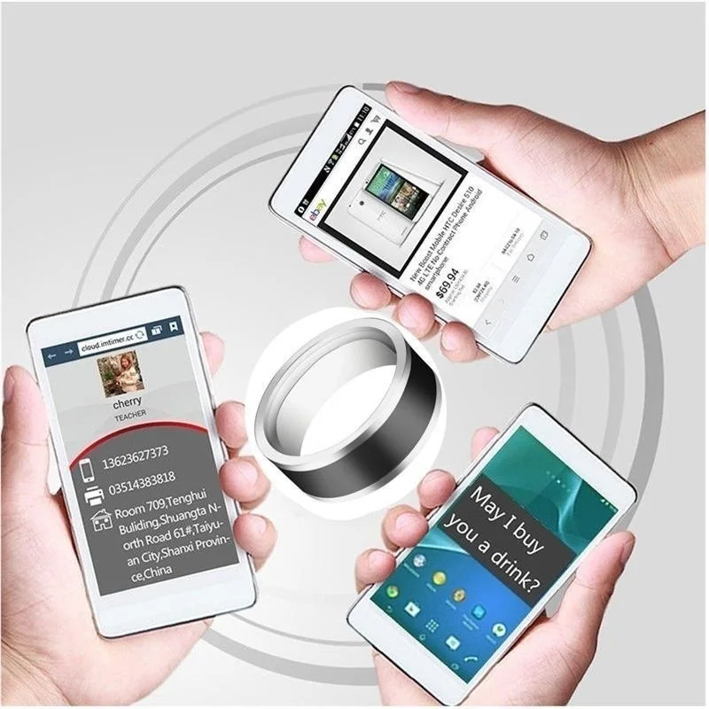 NFC Водонепроницаемый Смарт Пара Кольца для мужчин женщин Android высокой четкости
