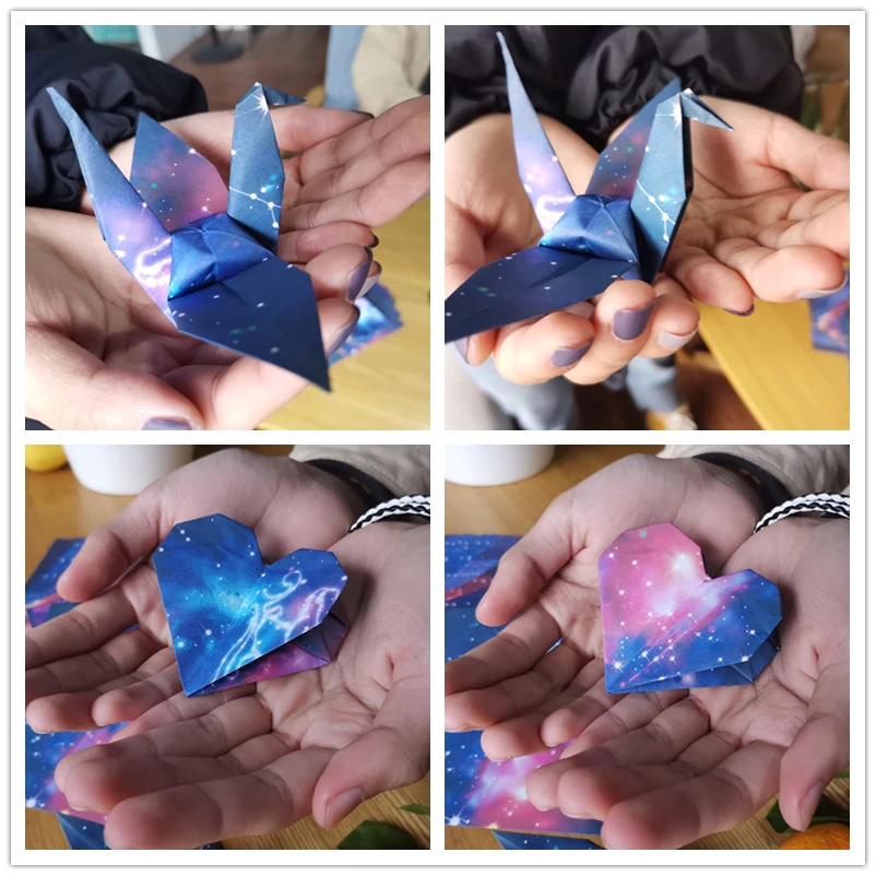 50 шт. самодельная бумага для оригами квадратная скрапбукинга с галактикой