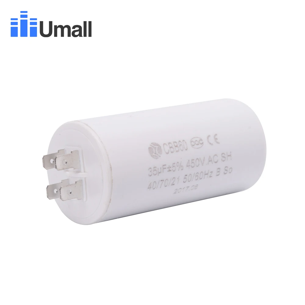 CBB60 450V 35 мкФ Бег моторный запускаемый конденсатор с алюминиевой крышкой для электрической машины кондиционеры стиральная машина 4 четырьмя контактами