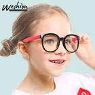 Квадратные детские очки с защитой от сисветильник, оптическая оправа, прозрачные компьютерные светоотражающие очки для мальчиков и девочек