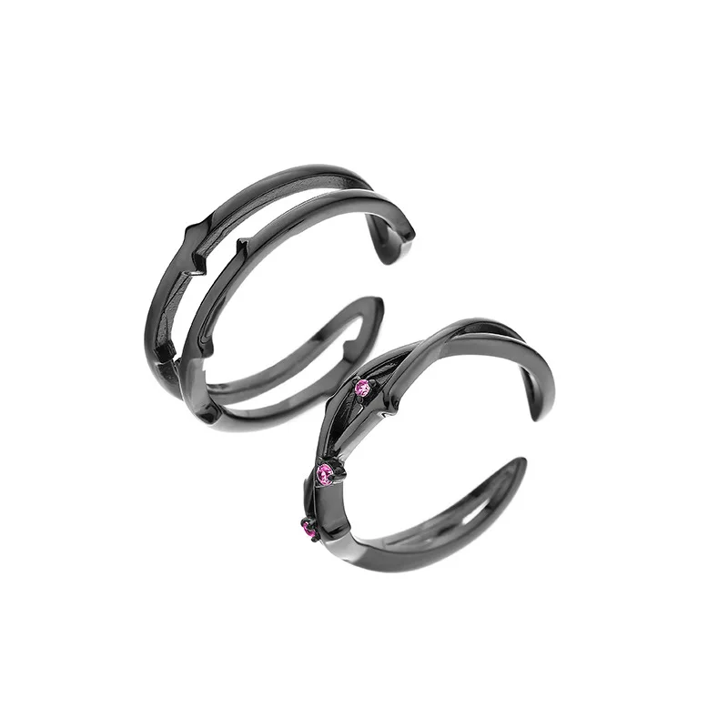 BOSCEN 925 пробы Серебряное кольцо для пары женщин мужчин девушек мальчиков подарок