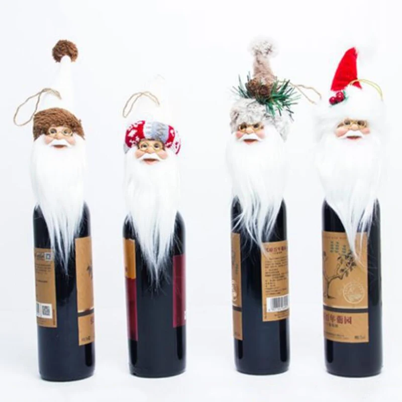 Искусственный Санта Клаус головка Рождественский орнамент красный колпачки для