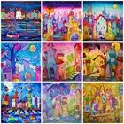 EverShine 5D DIY алмазная живопись мультяшная картина стразы s Алмазная мозаика здания Стразы картина наборы для вышивки крестиком