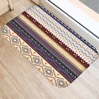 Противоскользящий замшевый ковер в стиле ретро с полосками, дверной коврик, уличный коврик для ванной, кухни, гостиной, напольный коврик, ковер, домашний декор 48283