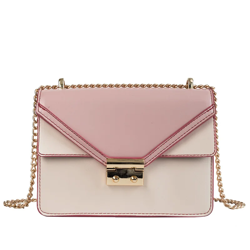 

On the new small bag female version of the Korean version bump color small square bag fashionable western girl cross-body