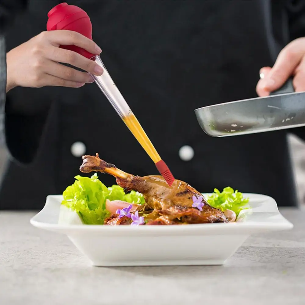 

Turkey Seasoning Pump Barbecue Tool with Cleaning Brush Seasoning Pipe Belt Cleaning Brush