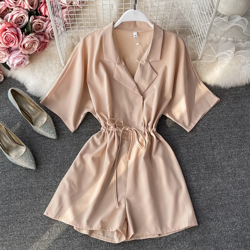

2021 summer new solid color wide leg bodysuit femme bodysuits short sleeve sexy off shoulder jumpsuits woman hot playsuit