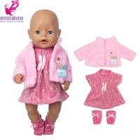 43cm baby doll clothes jacket dress for 17 inch dolls clothes toys doll outwear