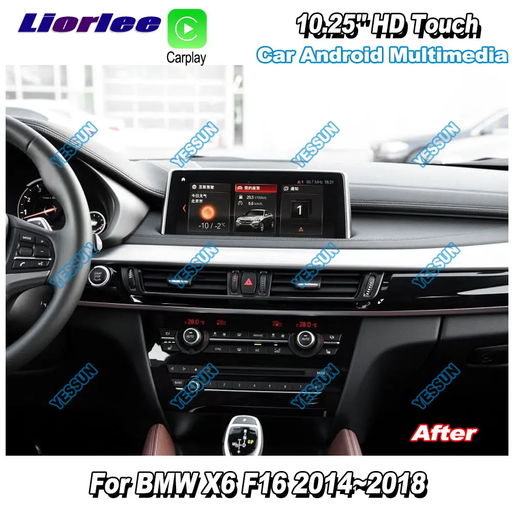 

Для BMW X6 F16 2014 2015 2016 2017 2018 автомобильный Android Carplay оригинальный стиль GPS навигационная система Мультимедиа HD экран дисплей TV