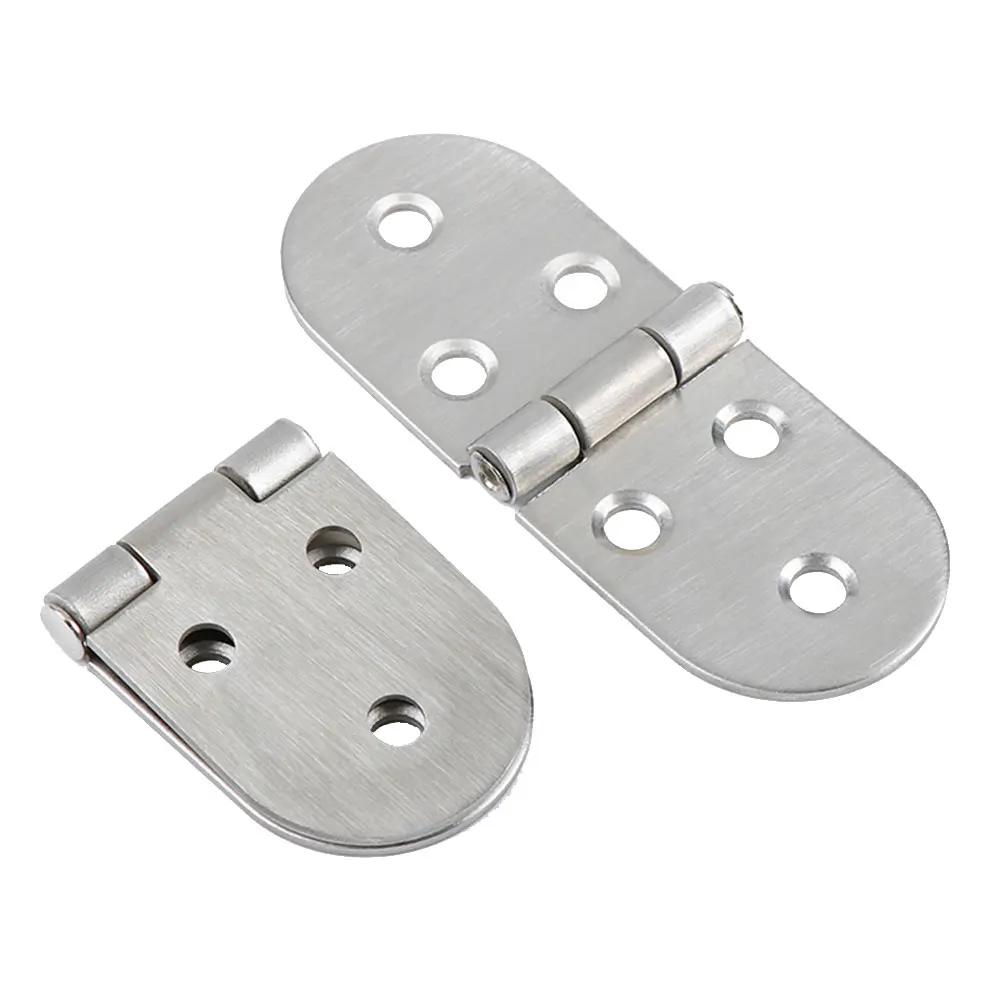 

6pcs Folding Hinge Replacement Parts For Cupboard Stainless Steel Furniture Hardware Semi Circular 270 Degree Rotation Flip Top