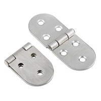 6pcs folding hinge replacement parts for cupboard stainless steel furniture hardware semi circular 270 degree rotation flip top