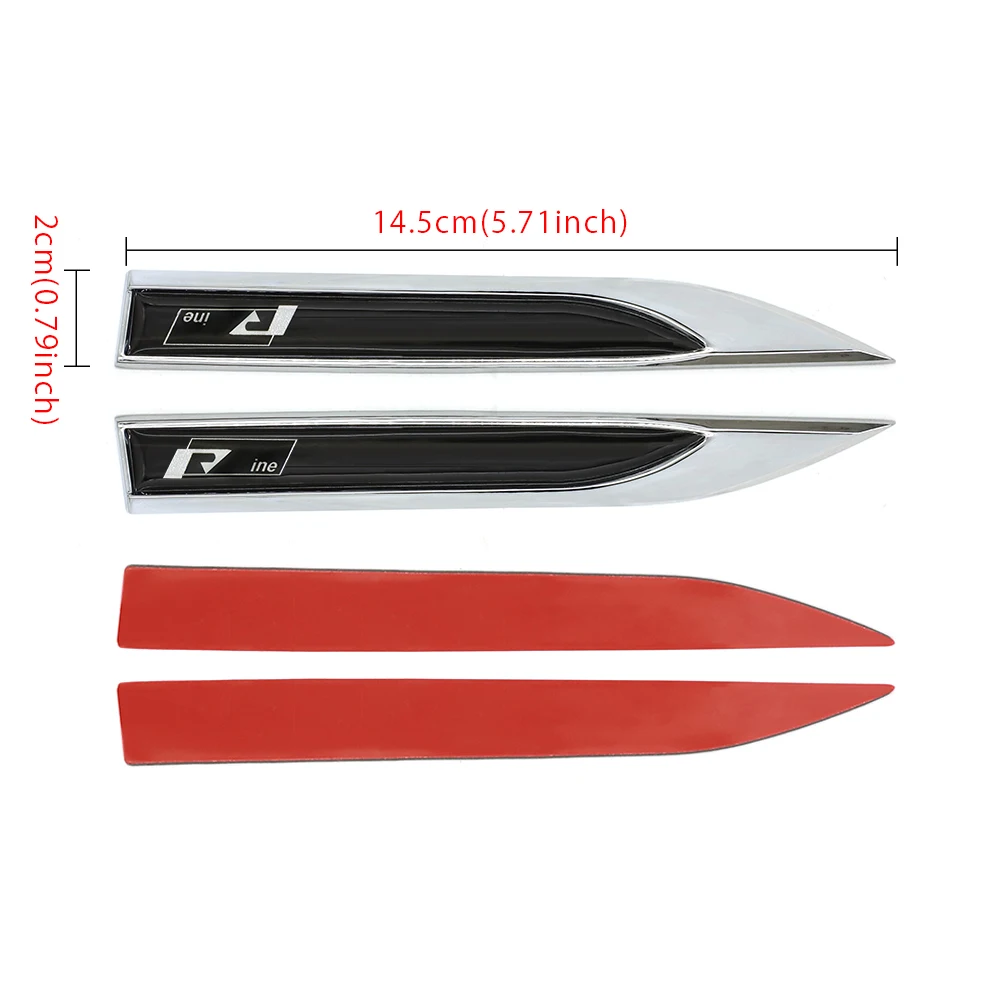 Хромированная эмблема бейдж Стикеры автомобиля Fender сторона 3D пара Ножи отделкой