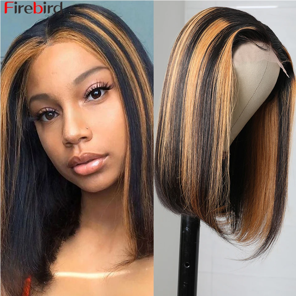

Cheap Highlight Wig Human Hair 4x1 13x4x1 13x6x1 T Part Lace Wig Human Hair Ombre Straight Lace Wig Highlighted Lace Frontal Wig